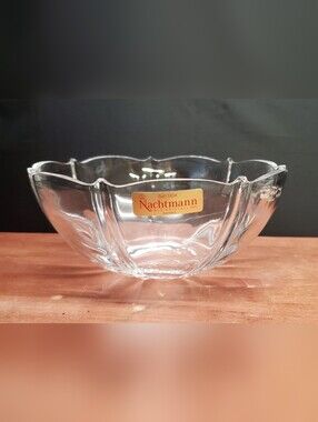 Vintage Nachtmann VENUS Clear 24% Lead Crystal Glass Fruit or Serving Bowl